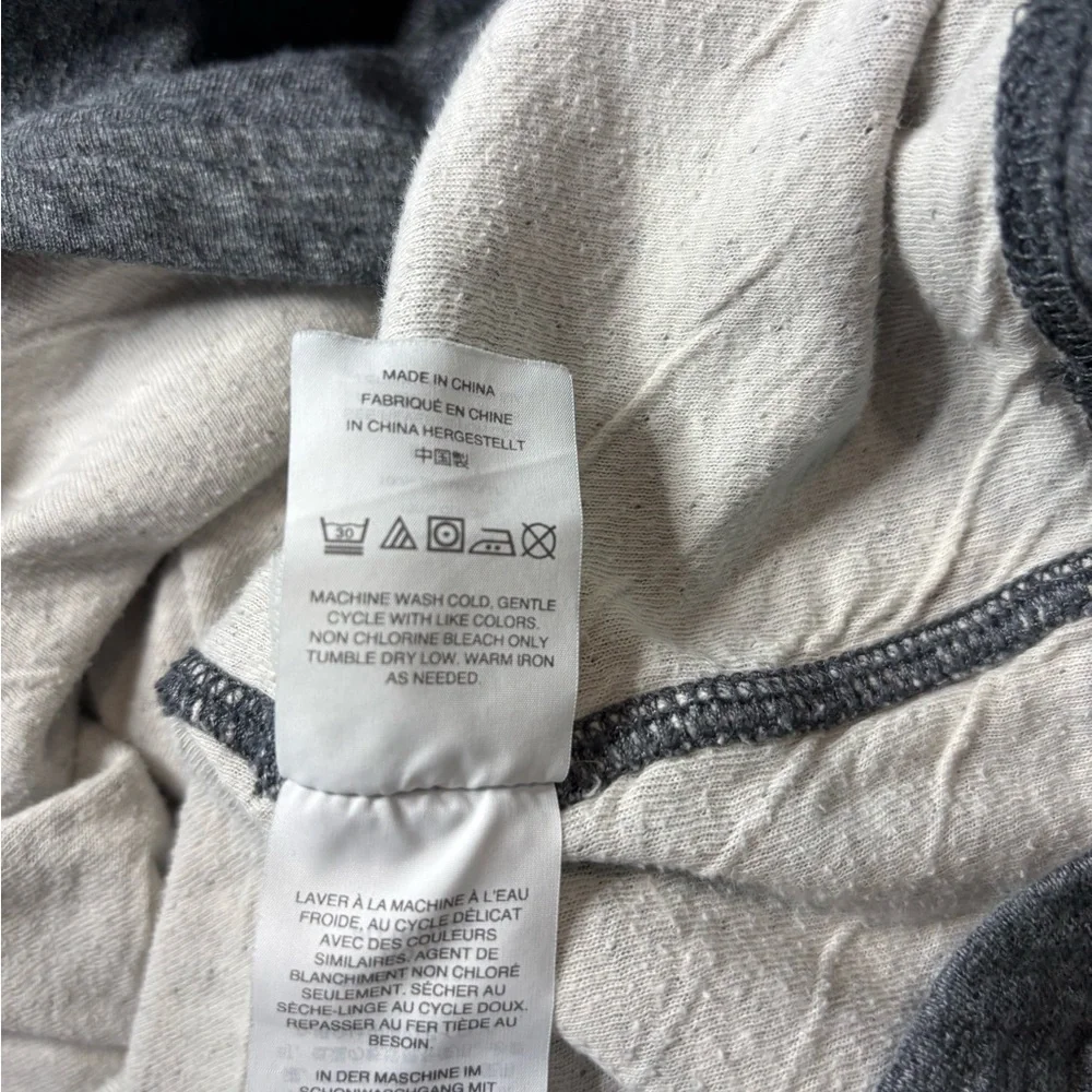 J Crew Knitgoods Mens‎ Quarter Zip Size XL Gray 100% Cotton Pullover.